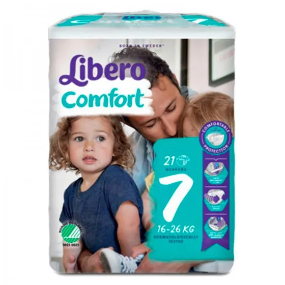 Libero Comfort 7 Fralda 16-26Kg Pack 6 x20
