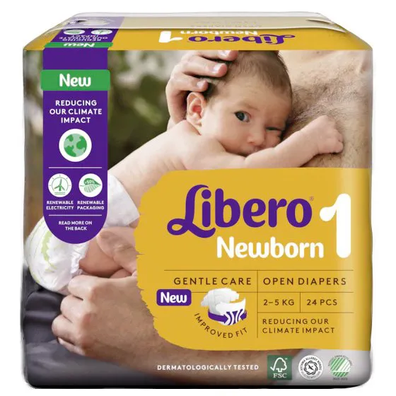 Libero Newborn 1 Fralda 2-5Kg Pack 4 x24