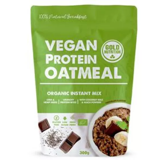 Gold Nutrition Vegan Protein Oatmeal Chocolate Flavour 300gr
