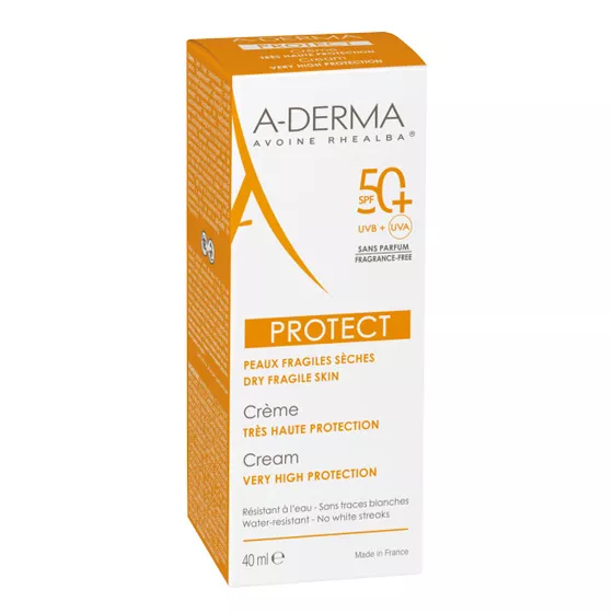 A-Derma Protect Protetor Solar Creme SPF 50+ s/ Perfume 40ml