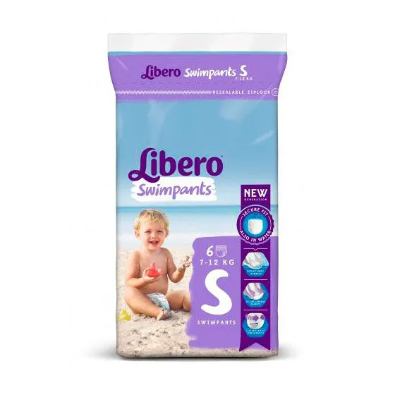 Libero Swimpants Fralda 7/12 Kg S x6