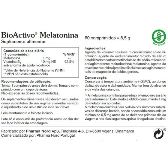 Bioactivo Melatonina Comprimidos x60