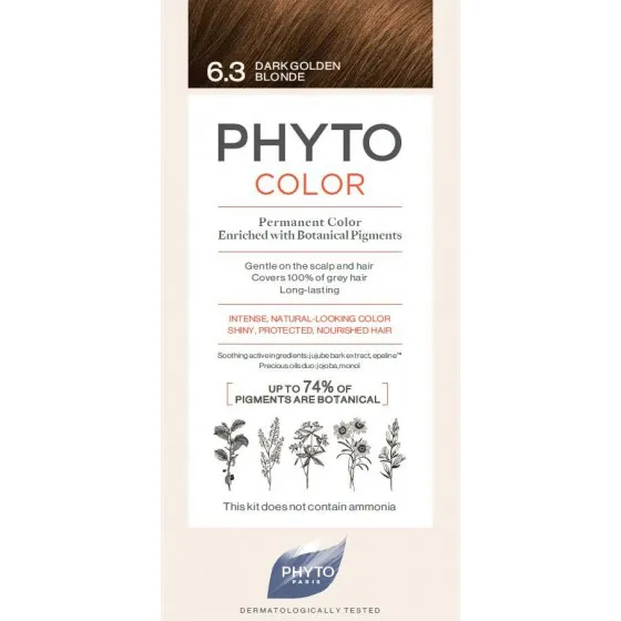 Phytocolor Coloração 6.3 Louro Escuro Dourado