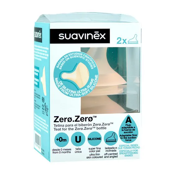 Suavinex Zerozero Tetina Silicone Cólicas Tamanho Unico x2