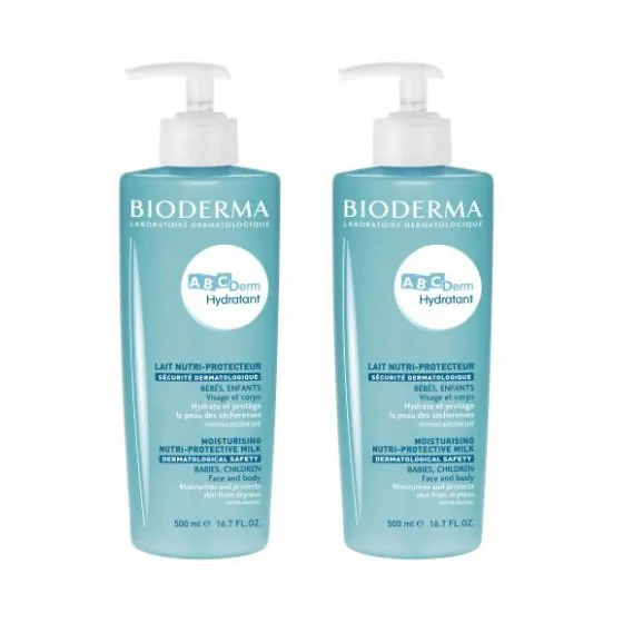 Bioderma Abcderm Hydratant Duo Leite 2 x500ml Com Preço Especial