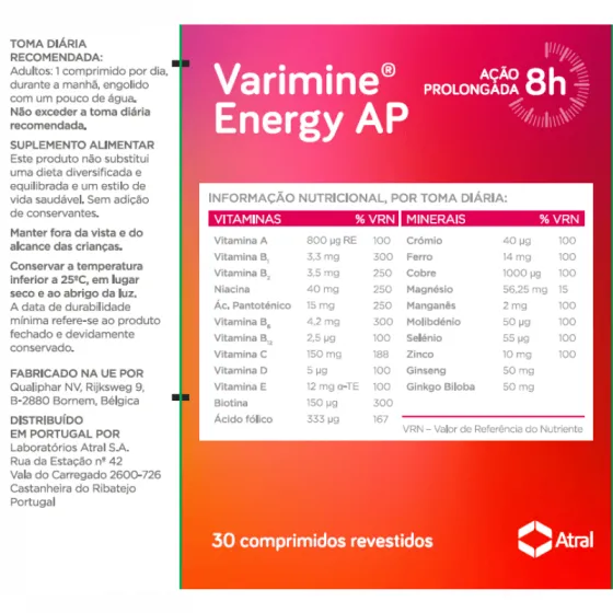 Varimine Energy AP Comprimidos x30