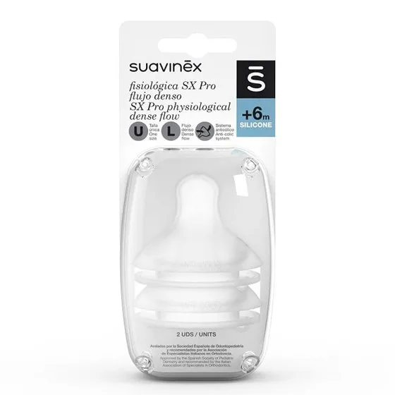 Suavinex Sx Pro Tetina Fisiológica Silicone L 6M+ x2