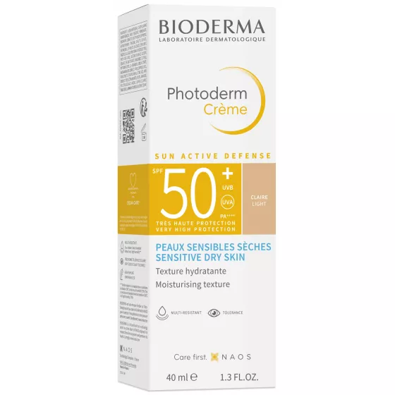 Bioderma Photoderm Creme Spf50+ Tom Claro Para Peles Sensíveis E Secas 40ml