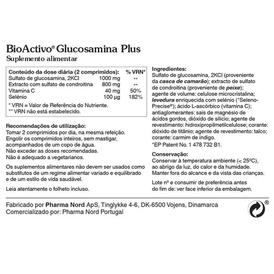BioActivo Glucosamina Plus com SelenoPrecise x160 Comprimidos
