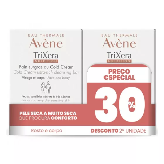 Avène TriXera Nutrition Pain Sabonete 2x100g