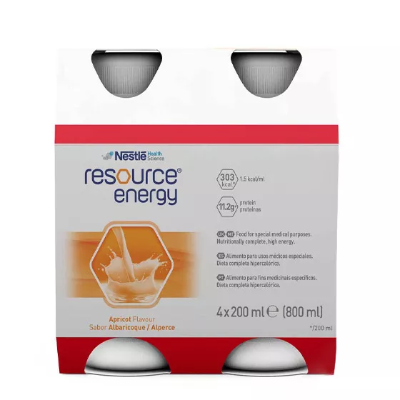 Resource Energy Solução Oral Alperce 200ml Frasco x4