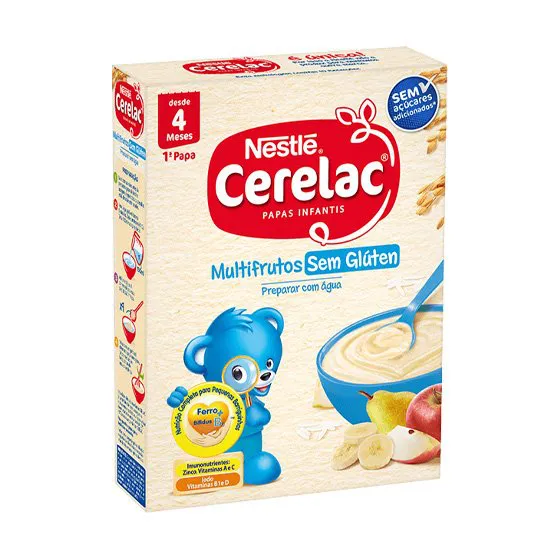 Nestlé Cerelac 1ª Papa Multifrutos Sem Glúten 250g