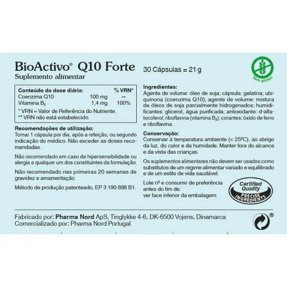 Bioactivo Q10 Forte x30 Cápsulas