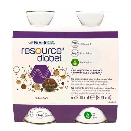 Resource Diabet Solução Oral Café 200ml x4